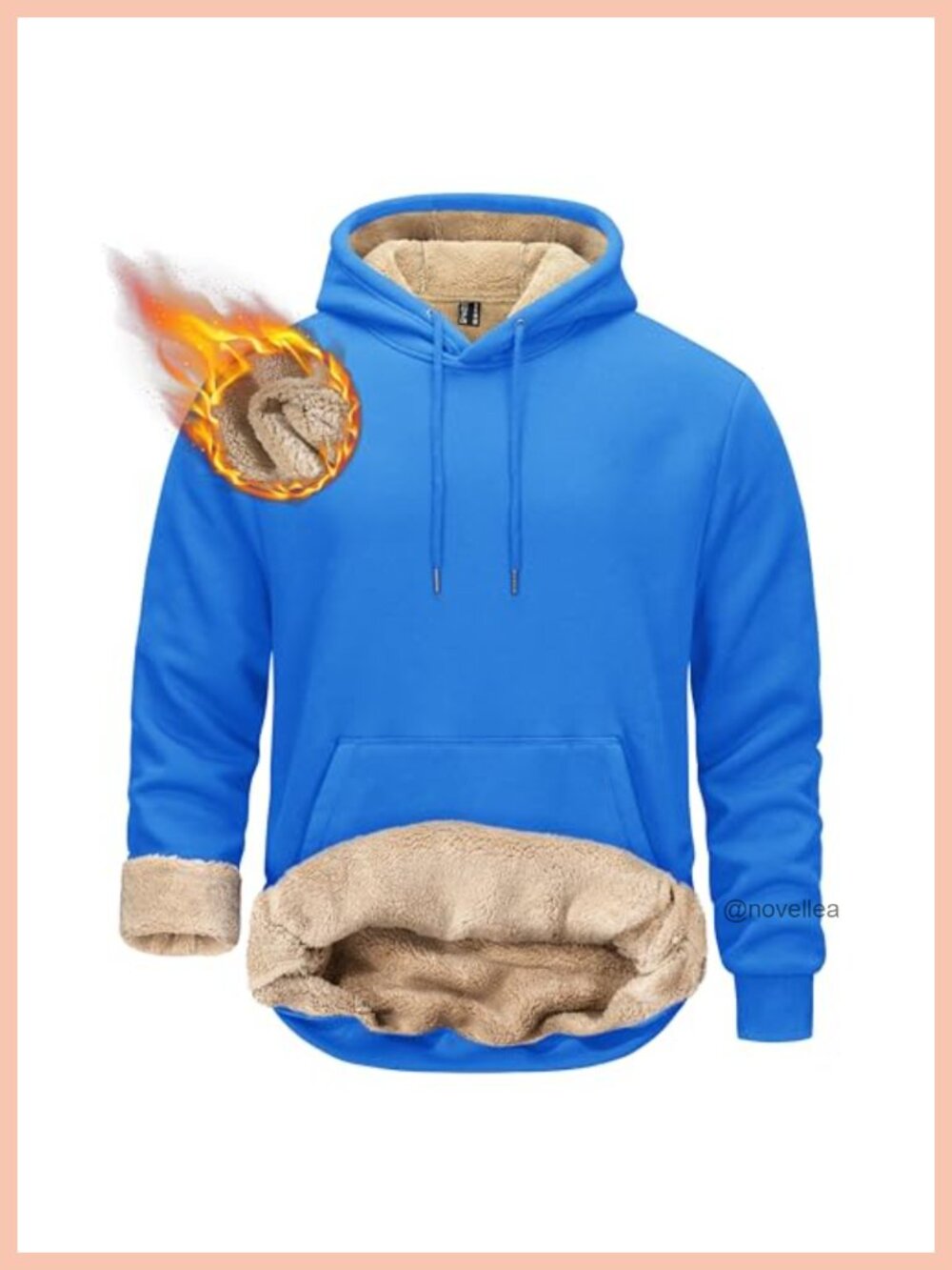 Sherpa Lined Hoodie Winter Warm Fleece Hooded Sweatshirt Pullover